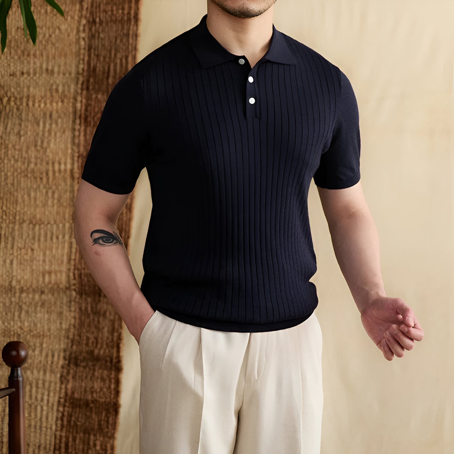 CANNES STRIPED POLO